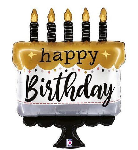Торт фольгований Happy Birthday з гелієм 56*71см Grabo 8055513252813 фото