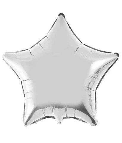 Звезда фольгированная Серебро с гелием 45см Flexmetal 23543543454536 фото