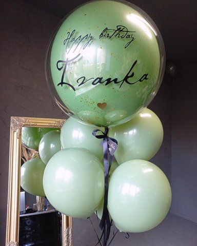 Набір кульок з гелієм для дівчини Happy Birthday 345345345345 фото
