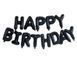Напис фольгований HAPPY BIRTHDAY чорний 38см 343345234425 фото 1