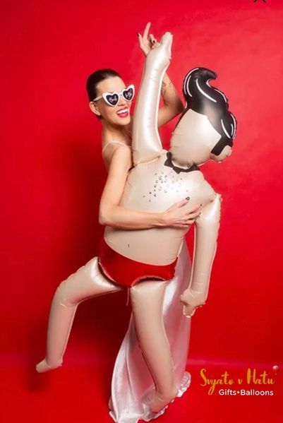 Шарик фольгированный Стриптизер 159см Party Deco 43345343434 фото