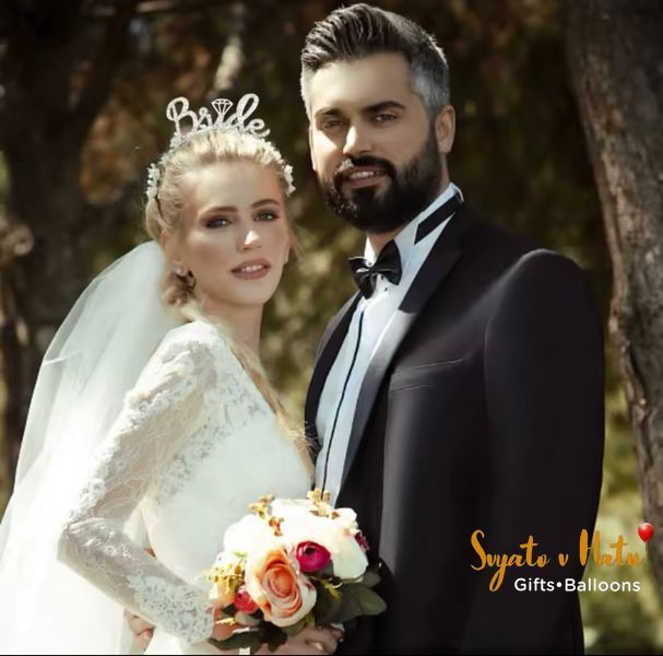 Обруч BRIDE золото з камінцями для Дівич/Вечору - Bride Party 29011766 фото