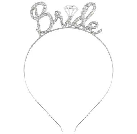 Обруч BRIDE для дівич-вечору срібло 24545435345 фото