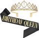 Набор Корона+ Лента Birthday Queen золото+ черное для день рождения 29015313 фото 1