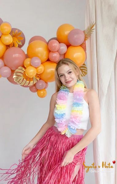 Леи гавайские разноцветные 1,2м Party Deco 5904555047693 фото