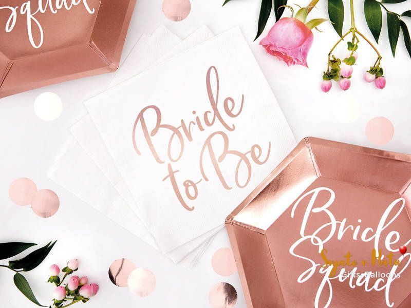 Серветки для дівич-вечору BRIDE TO BE Partydeco 20шт 5902230720466 фото