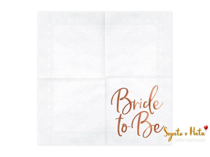 Серветки для дівич-вечору BRIDE TO BE Partydeco 20шт 5902230720466 фото