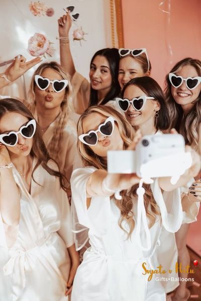 Очки для Девичьего вечера / Bride Party сердца белые 56356343346 фото