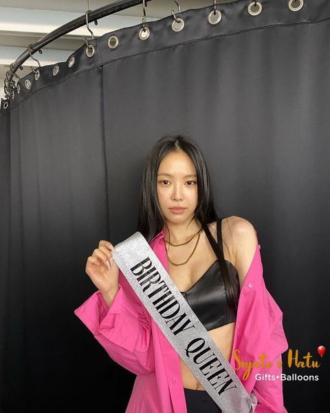 Лента Birthday Queen серебро глитерная для дня рождения 29013906 фото