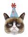 Шарик фольгированный Кот недоволен Party Face с гелием 74см Grabo 8055513352605 фото 1