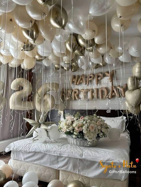 Надпись фольгированный Happy Birthday карамельный 38см каждая буква 3563453434 фото