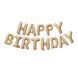 Надпись фольгированный Happy Birthday карамельный 38см каждая буква 3563453434 фото 1