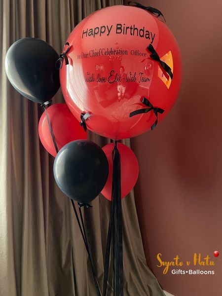 Набір кульок для дівчини Happy Birthday з індивідуальним написом 3434343434 фото