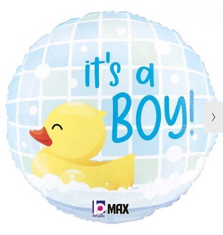 Кулька фольгована It`s a Boy з гелієм 45см Grabo  8055513265448 фото